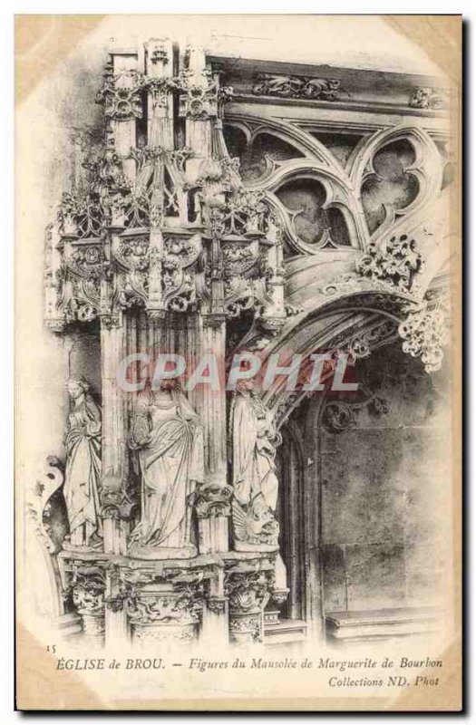 Postcard Old Church Of Brou Bourg Figures From Mausoleum Of Marguerite De Bou...