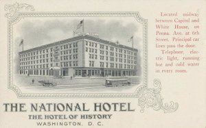 WASHINGTON D.C., 1900-10s; National Hotel