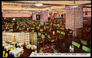 Vintage Postcard 1939 Oriole Room & Cafeteria, YMCA Hotel Chicago, Illinois (IL)