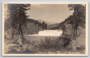 Bow Falls Banff Canada RPPC Real Photo Postcard D40