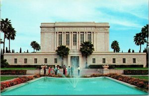 West View LDS Mormon Temple Mesa Arizona AZ Mirror Pool VTG Postcard UNP Unused 