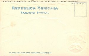 Postcard C-1905 Mexico Stamp Philatelic embossed emblem undivided TP24-1433