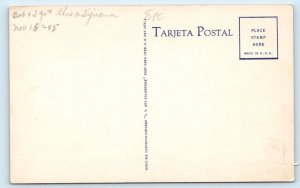 Mexicali Beer Hall TIJUANA Mexico Linen Postcard