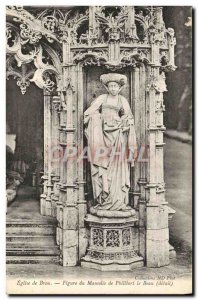 Old Postcard Brou Church figure of the Mausoleum of Philibert le Beau