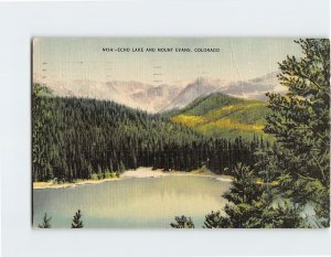 Postcard Echo Lake And Mount Evans, Colorado