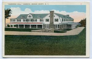 Sherwood Hall Warwick Orange County New York 1920c postcard