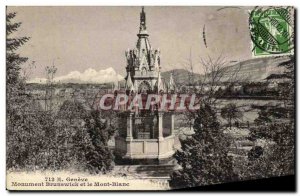 Postcard Ancient Monument Brunswick Geneva and Mont Blanc