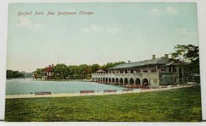 Chicago Garfield Park New Boathouse Postcard I6