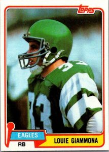 1981 Topps Football Card Louie Giammona Philadelphia Eagles sk10233
