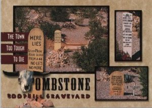 Boothill Graveyard Tombstone Arizona Multiview Continental Postcard