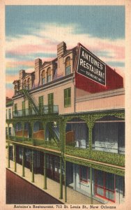 Vintage Postcard 1952 Antoine's Oldest French Restaurant New Orleans Louisiana