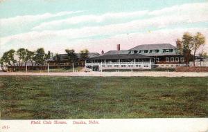 c1910 Vintage Printed Postcard; Field Club House, Omaha NE Unposted