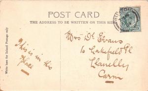 BUXTON DERBYSHIRE UK~POOLES CAVERN~FLITCH BACON~ POSTCARD 1903 TO LLANELLY CARM