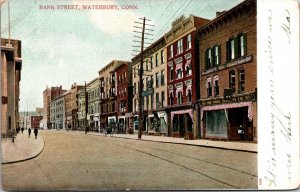 Postcard Bank Street in Waterbury, Connecticut~2363