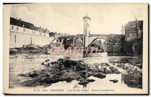 Old Postcard Orthez Old Bridge View D & # 39Ensemble