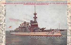 US Battleship Massachusetts Philadelphia, PA 1907 rounded corners from wear