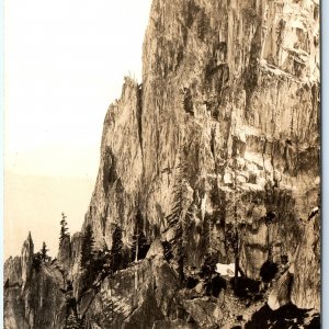 c1940s Castle Crags State Park, Cali. RPPC Mountain Cliff Real Photo PC CA A125