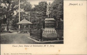 NEWPORT RI Touro Park MC Perry Statue c1910 Postcard