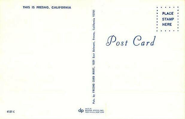 CA, Fresno, California, This is Fresno, Sign in Grass, Dexter Press No. 4127-C