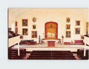 Postcard Interior Of Lee Chapel, Washington and Lee University, Lexington, VA