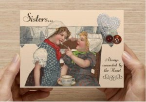 Single (one), Old Fashioned Postcards, Celebrating the Bond between Sisters, Tea