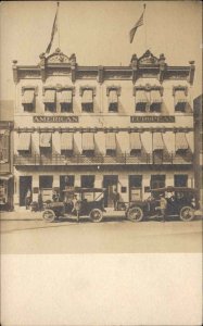 Hotel & Cars - Alexandria VA Written on Back Virginia Real Photo Postcard c1910