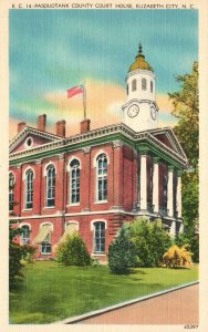 Vintage Postcard 1920's Pasquotank County Court House Elizabeth North Carolina