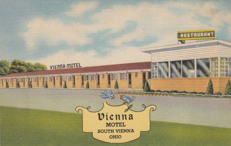 Ohio South Vienna The Vienna Motel Route 40 Curteich sk250