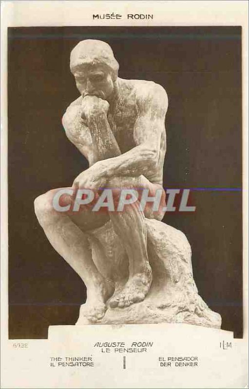 Old Postcard Musee Rodin august rodin thinker