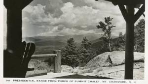 NH - North Conway,  Presidential Range from the Summit of Mt. Cranmore  *RPPC