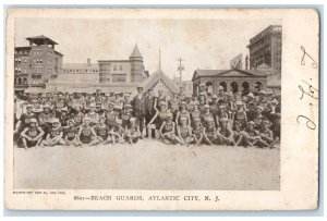 1908 Beach Guards Scene Atlantic City New Jersey NJ Posted Vintage Postcard