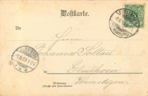 Postcard Gruss Aus Langenfelde Kaiserliches Postamt Kielerstrasse Westphalia 