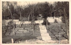 RPPC, Fields,#27, modern Cabins, Roaring River, Cassville, MO, Old Post Card