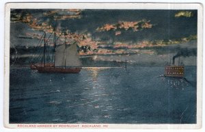 Rockland, Me., Rockland Harbor By Moonlight