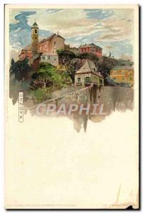 Old Postcard Italy Genova Illustrator