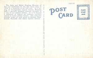 John & Mabel Ringling Museum of Art Building Sarasota Florida Vintage Postcard