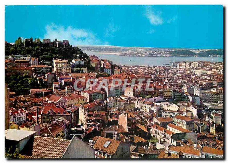 Postcard Modern Lisboa Portugal A partial view