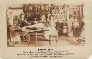 CLEVELAND, OHIO WESTERN RESERVE HIST. MUSEUM SET OF 4 RPPC REAL PHOTO POSTCARD