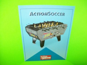 Action Soccer Sales FLYER Sheet For Foosball Table Arcade Game Great American