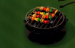 Garden Barbeque Cooking Cookery Garden Grill Lego Toy Display Postcard