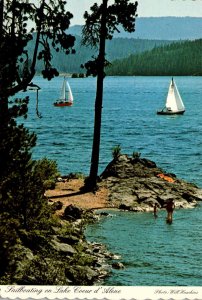 Idaho Sailboating On Lake Coeur d'Alene