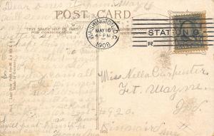 Washington DC 1908 Postcard Mt. Vernon Railway Station Streetcars