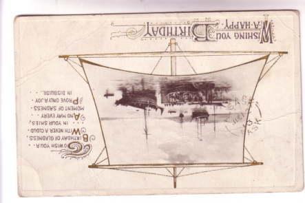 Tall Ships, Happy Birthday, RPO Cancel, Split Ring Cancel, Alsask, Saskatchewan