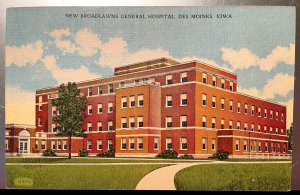 Vintage Postcard 1930-1945 Broadlawn General Hospital, Des Moines, Iowa (IA)