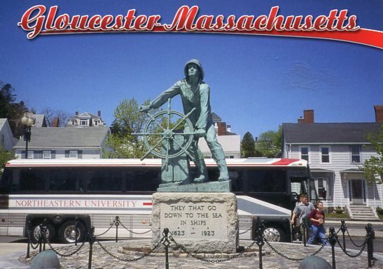 MA - MAN AT THE WHEEL STATUE (GLOUCESTER)