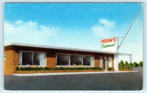 TROY, AL Alabama ~ INGRAM'S RESTAURANT c1950s Roadside Pike County Postcard