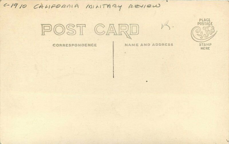 California Military Review Scene C-1910 RPPC Photo Postcard 20-13721