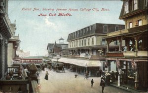 COTTAGE CITY MA Oak Bluffs Pawnee House Street Scene c1910 Postcard