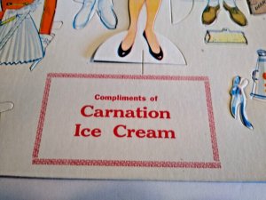 Carnation Ice Cream Paper Doll Betty Various Outfits On Original Header Card 