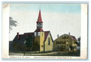 c1920's Episcopal Church And Rectory Salmon Falls New Hampshire NH Postcard 